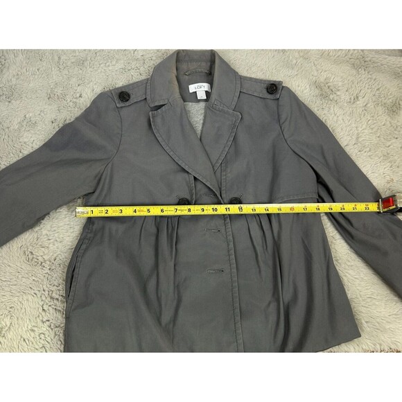 ANN TAYLOR LOFT Military Utility Cargo Jacket Coat - Gray Grey - Women's Sz Med - Picture 12 of 12